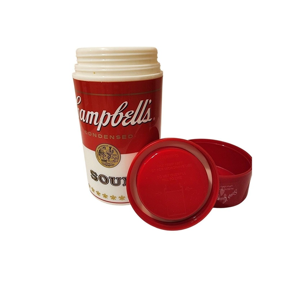 Vintage Campbell's Soup Can-tainer Mug With Lid Travel Soup Container - Picture 2 of 8